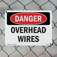 thumbnail image 4 of Overhead Wires OSHA Danger Rigid Plastic Sign 10 Inch x 7 Inch - 5 Pack, 4 of 8