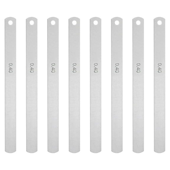 Uxcell 8 Pack Metric Steel Feeler Gauge, 0.4mm Thickness Filler Gauge, Offset Valves, Guitar Gauge Gage Measuring Tool