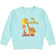 thumbnail image 2 of Inktastic My Grandma Loves Me Giraffe Toddler Sweatshirt, 2 of 4