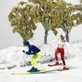 thumbnail image 1 of 2x1:64, Modelo de Esquí Pintado , de Personas, de Arena, Paisaje, Modelo Diorama, Juguetes para , Decoración CUTICAT Figuras en miniatura, 1 of 8