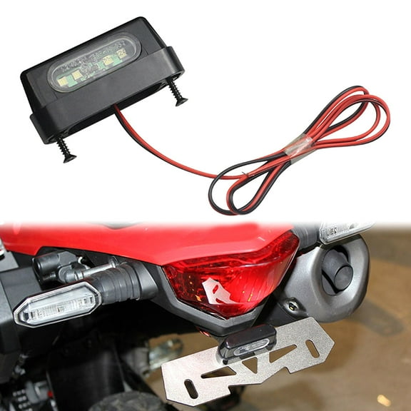 12V Universal Motorcycle 4LED License Plate Light 0.2W Rear License Plate Light With Emark