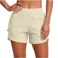 thumbnail image 3 of Sentmoon Swim Shorts for Women Shorts for Women High Waist Stretchy with Pockets Elastic Waist Regular Fit Workout Shorts Women The Holiday for Fashion and Trendy Looks S-2XL, 3 of 7