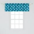 thumbnail image 2 of Ambesonne Circle Pattern Valance Pack of 2, Round with Details, 54"X18", Sea Blue Seafoam, 2 of 4