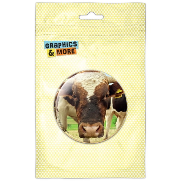 Cow Close Up Pinback Button Pin Badge