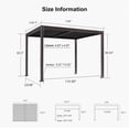 thumbnail image 3 of PURPLE LEAF 10' x 10' Louvered Aluminum Pergola Adjustable Louvre Shade Retractable Hardtop Roof Modern Shelter for Patio Deck Backyard Garden Bronze, 3 of 9