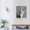 thumbnail image 4 of PIKWEEK Bunny Rabbit Wall Art &amp; Decor Cute Bathroom Decor for Girls, Women Kids Bathroom Pictures small Bathroom Baby Bathroom Pictures Bath Wall Art Modern Bathroom Art Fun Bathroom Decor, 4 of 5