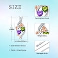 thumbnail image 3 of Taioiat Double Birthstone Necklaces for Women 18K Gold Plated Birthstone Rose Flower Jewelry Anniversary Valentines Day Mother's Day Birthday Gifts for Her Wife Girlfriend Mom, 3 of 7