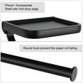 thumbnail image 3 of REGALWOVEN 7" x 5" x 3.7" Toilet Paper Holder Aluminum Alloy Black, 3 of 7