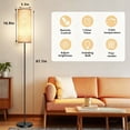 thumbnail image 4 of Kisportee Lámparas de Piso de 67" para Sala de Estar, 3000K-6500K, Lámpara Alta Moderna Regulable de Pie con Control Remoto y 3 Colores, Bombilla LED Incluida, Beige, 4 of 11