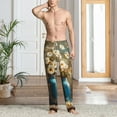 thumbnail image 2 of Susaid Rustic Daisy Mason Jars Print Mens Pajama Pants Set Sleep & Lounge Pants, PJ Bottoms with Pockets and Button Fly-3X-Large, 2 of 6