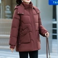 thumbnail image 6 of Winter Warm Coats for Womens Fashion Plus Size Casual Loose Solid Color Pocket Zippered Reversible Long Coat, 6 of 9