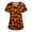AD06_Yellow, variant on IYYVV Halloween Tops for Women Print V-Neck Short Sleeve Nursing Shirt Uniform with Pocket Purple XL