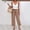 Brown, variant on RYDCOT Women's Casual Cotton Linen Pants Elastic Waist Drawstring Solid Color Lounge Pants with Pockets Yellow