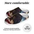 thumbnail image 6 of Rateoe Night Sky Bald Eagle Print Women's Men's Cotton Knit Slippers Lightweight Memory Foam Indoor House Shoes with Anti-Skid Sole-39/40, 6 of 7