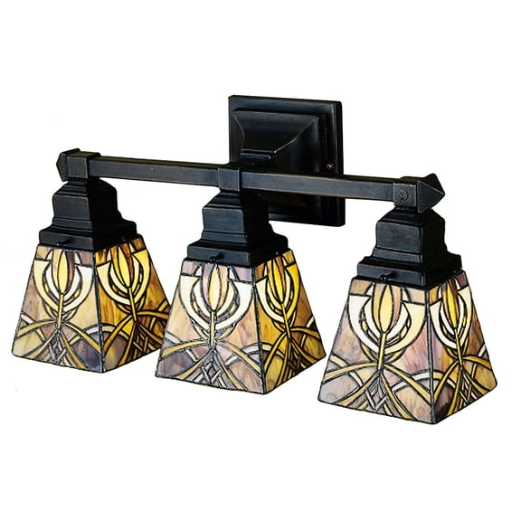 20 Inch W Glasgow Bungalow 3 Lt Vanity Wall Sconces