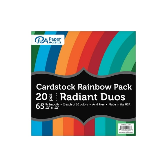 Variety Pk 12x12 20pc 65lb Rnbw Cdstk RadiantDuo