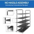 thumbnail image 4 of MKL 25 Pairs Black Metal Shoe Rack (5-Tier), 4 of 6