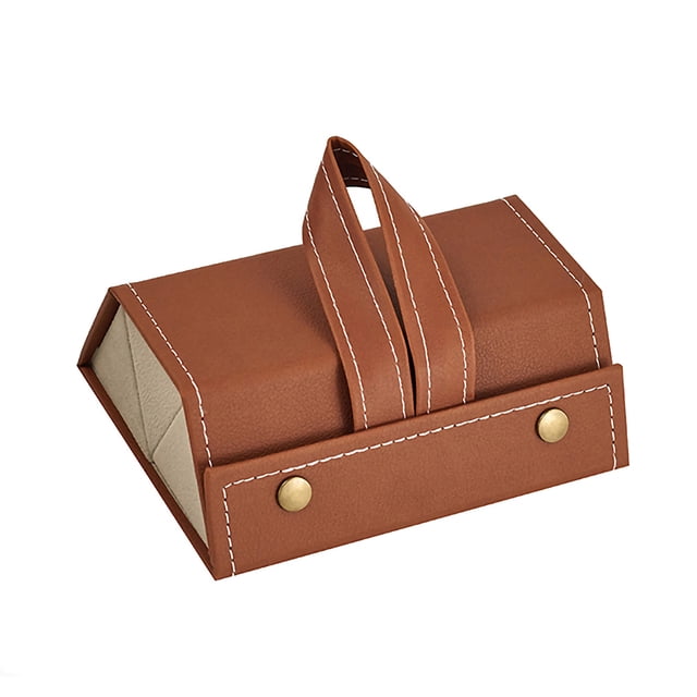 Organizador de anteojos de cuero plegable 2/3/4/5/6 caja de almacenamiento de gafas de sol de múltiples ranuras portátil de viaje para gafas Almacenamiento y organización del hogar L6402 marrón Inteprter HA003745-06B