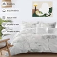 thumbnail image 3 of 3 Piece Dandelion Green Botanical Duvet Cover Set Twin Size, Microfiber Comforter/Quilt Cover with Corner Ties and 2 Pillowcases, Vintage Watercolor Floral All Season Soft Bedding with Zipper Closure, 3 of 8