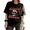 Black-1, variant on Livin' the Dream Graphic softness Tees T-shirt Retro Skull Rose Sunburst Tops Short Sleeve Round Neck Black S-5XL
