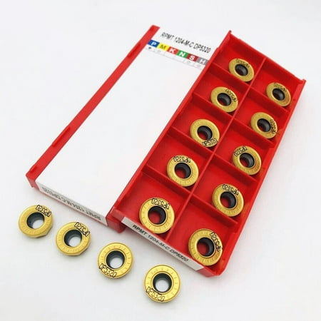 

10Pcs RPMT1204-M-C DP5320 R6 CNC Carbide Round Milling Inserts For Steel SRDPN