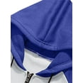 thumbnail image 3 of Sunisery Contrast Color Long Sleeve Fleece Sweatshirts to Enhance Men's Hoodies Coat, 3 of 5