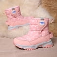 thumbnail image 6 of Afuyipoi Kids' Snowflake Print Winter Snow Boots Warm Fleece Lined Outdoor Active Sport Boots Size 9.5 Little Kid - 3 Big Kid Beige Size 12 Little Kids, 6 of 7
