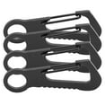 thumbnail image 3 of 4pcs Stainless Steel Carabiner Multi‑Function D‑Ring Outdoor Climbing Quick Hanging Buckle for Bottle Opener Key StorageBlack, 3 of 14