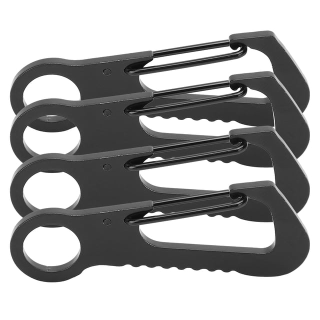 Mosquetón de escalada, 4 piezas de acero inoxidable, gancho de anillo, hebilla de escalada, uso conveniente