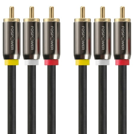 Mixing Console Professional Audio Stereo - FosPower 3RCA Male to 3RCA Male RWY Plugs, Composite Video & Stereo Audio Connectors Cable for DVD Players, VCR, Camcorder, Projector, Game Console and More - (Red, White, Yellow)