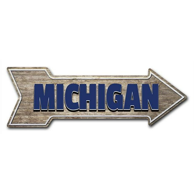 SignMission D-A-999745 6 x 18 in. Indoor & Outdoor Decor Direction Sticker Vinyl Wall Decals - Michigan - 24 in.