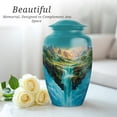 thumbnail image 5 of Waterfall Memorial Cremation Urns For Human Ashes For Man, Blue Urn For Male, Small Keepsake Urn For Mom, Decorative Urns For Human Ashes Adult Woman, 1 Large & 4 Mini (10&3 Inch), 5 of 7