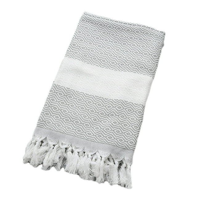 100*180CM Turkish Cotton Beach Tassel Towel Shawl Bath Towel Outdoor Travel Camping Shower Towels