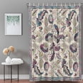thumbnail image 3 of Bathroom Shower Curtain Paisley Style Flowers Waterproof Shower Curtains with Hooks, Abstract Ethnic Floral Art Bath Curtains Bathtub Curtain Home Decor 36x72in, 3 of 9
