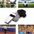thumbnail image 3 of Wovilon Whistle, Whistles for Emergency, Stainless Steel Super Loud Sports Whistle with Lanyard for Adults, Coaches, Perfect for Referees, Polices, Outdoor Sports, Silver, 2PCs, 3 of 9