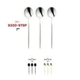 thumbnail image 6 of Smarty 7" Shiny Silver Moderno Disposable Plastic Dessert Spoons 300ct, 6 of 7
