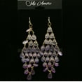 thumbnail image 4 of Mi Amore Drop-Dangle-Earrings Purple/Gold-Tone, 4 of 5