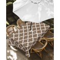 thumbnail image 3 of Outdoor Tablecloth with Umbrella Hole, Brown Moroccon Spillproof Waterproof Outdoor Table Cover, Retro Country Minimalist Abstract Motifs Patio Tablecloths for Party Picnic Camping, Rectangle 52"x70", 3 of 9