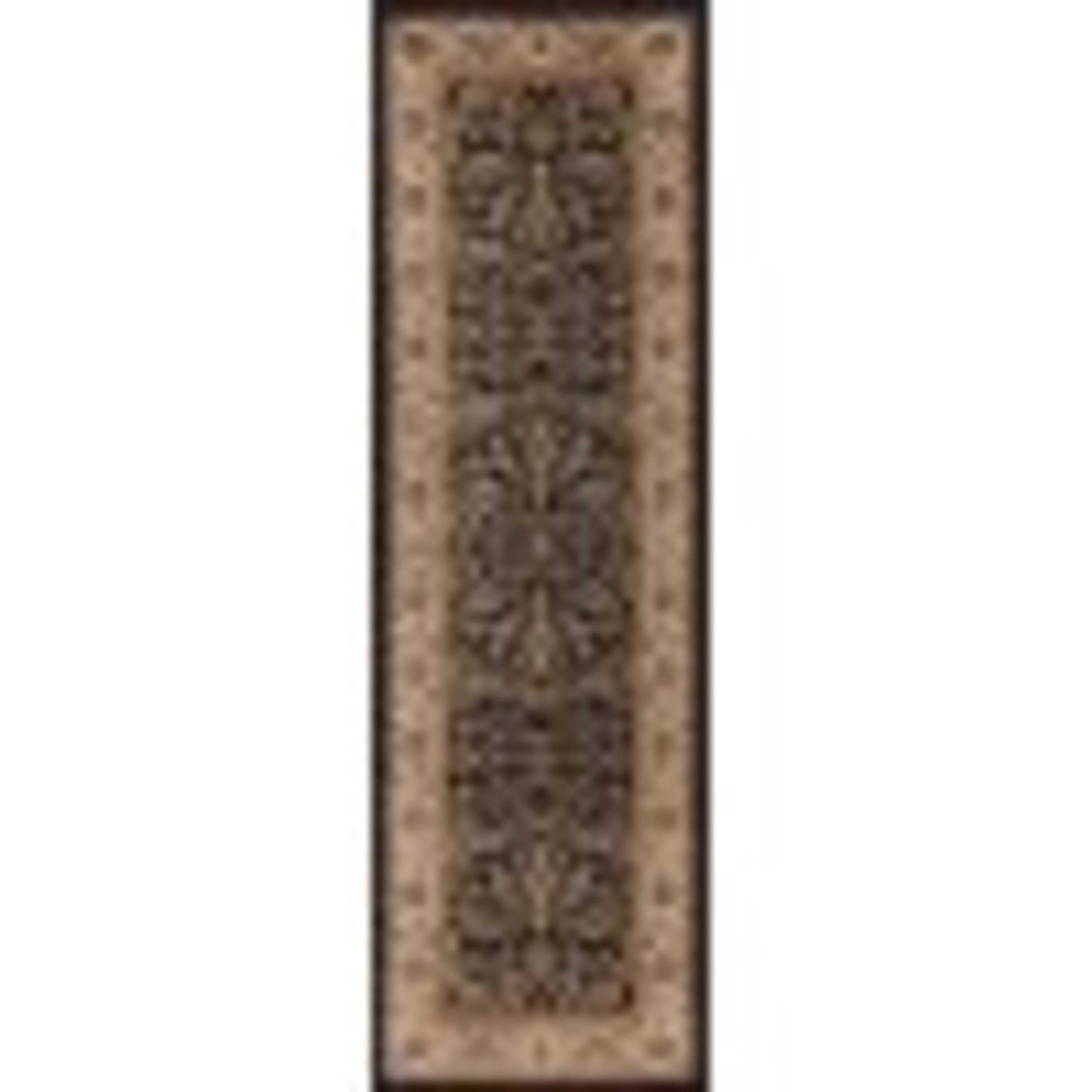 Traditional 2x10 Area Rug (2'3'' x 10') Border Black, Beige Indoor Runner Easy to Clean
