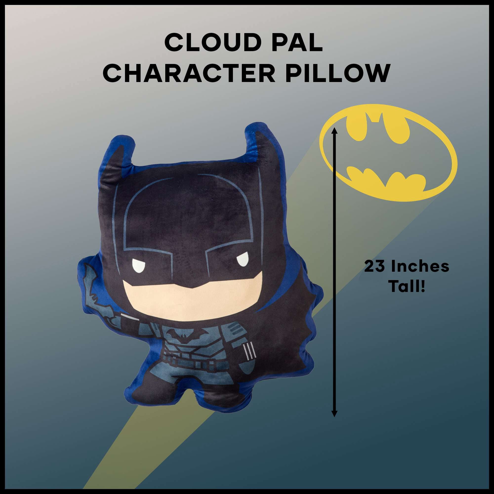 Warner Bros Caped Crusader Cloud Pal Pillow, 23 x 12 inches