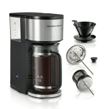 Hamilton Beach Home Barista 7-in-1 Coffee Maker, Black and Stainless, 46251