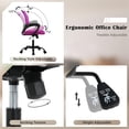 thumbnail image 4 of CL.HPAHKL Ergonomic Office Chair Set of 2, Mesh Computer Desk Chair with Mid-Back Support & Armrests, Adjustable Height Swivel Task Chair for Home Office, Study, Gaming, Pink, 4 of 8