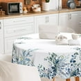 thumbnail image 3 of Eucalyptus Leaves Tablecloth Waterproof Fabric,Round Watercolor Oil-Proof Wrinkle Resistant Table Cover for Dining Table, Buffet Parties and Campin,Blue Leaves(60" inch Round), 3 of 6