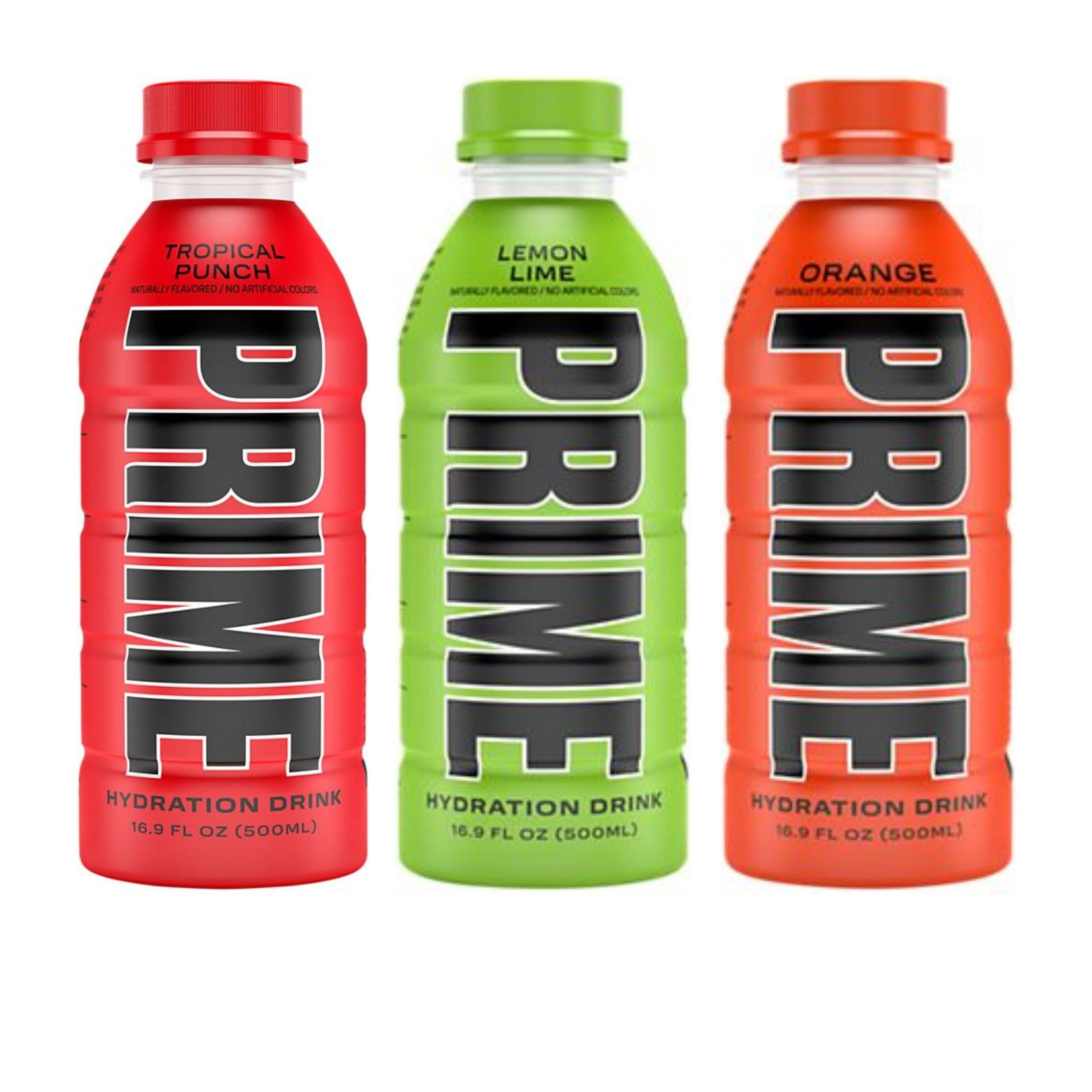 Prime Hydration Drink Variety Pack 16 9oz 12pk Tropical Punch Lemon 