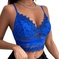 thumbnail image 6 of Mittory Women’s Sexy Lace Camisole Guipure Lace Crop Top Half Cami Bralette Spaghetti Strap Lace Adjustable Straps, 6 of 7