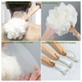 thumbnail image 4 of Long Handle Shower Loofah Back Scrubber, 4 Pack Large Bath Sponge Brush for Men & Women, Exfoliating Mesh Pouf Body Washer, Non-Slip Grip, 4 of 8