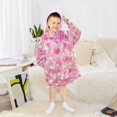 thumbnail image 6 of Wearable Blanket with Sleeves and Pocket Oversized Hooded Sweatshirt 3-14 YR Lots Of Hearts M, 6 of 7