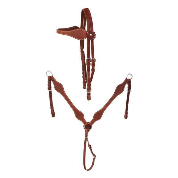 Horse Western Browband Bridle & Breast Collar Tack Set 78AD06B