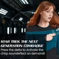 thumbnail image 3 of FAMETEK Star Trek The Next Generation Chirping Communicator Badge, TNG ComBadge Star Trek Memorabilia, Gifts and Collectibles, 3 of 7