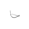 thumbnail image 1 of Utopia Alley DR1BK 60 x 25 in. Rustproof Aluminum D Shape Shower Rod with Ceiling Support for Freestanding Tubs, Matte Black, 1 of 1